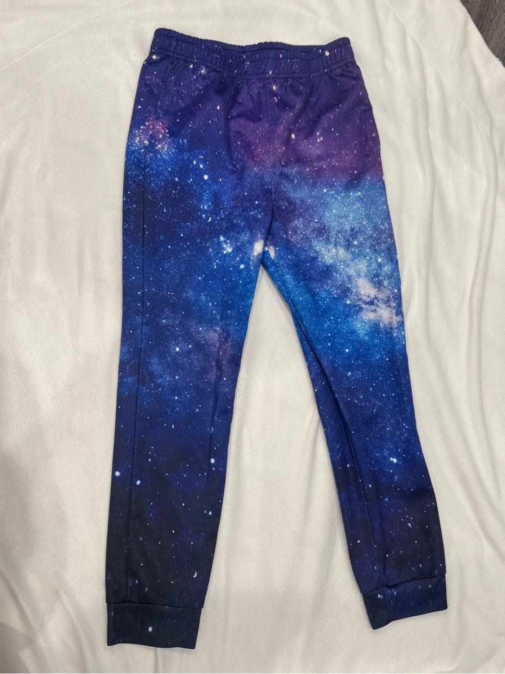 Kids Galaxy Print Leggings Joggers - Blue/Purple